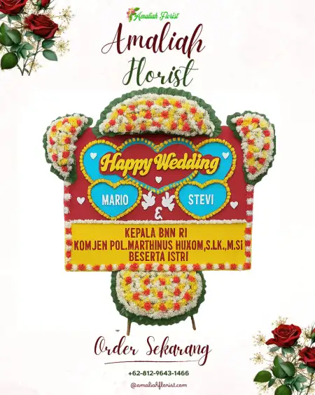 Papan Bunga Pernikahan Puri Ardhya Garini Halim Jakarta